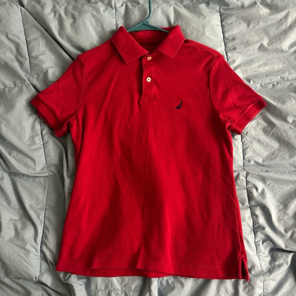 Nautica Mens Red Polo Shirt